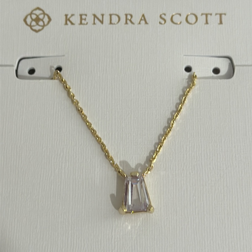 Kendra Scott Gold Crystal Pendant Necklace